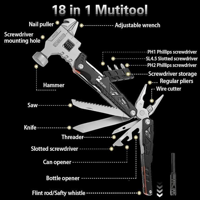 Multitool Professional Stainless Steel Hammer